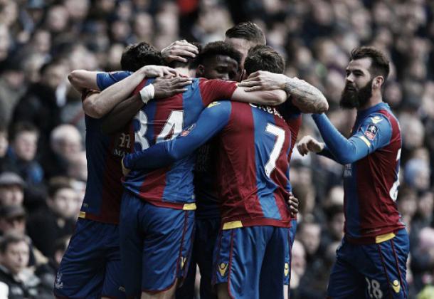 Palace celebrate the goal against Tottenham in the last round. | Image source: Getty Images
