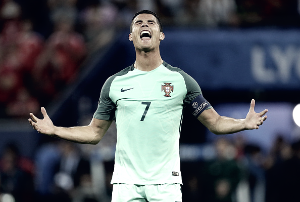 Cristiano Ronaldo em partida da Eurocopa (Fonte:Getty Images)