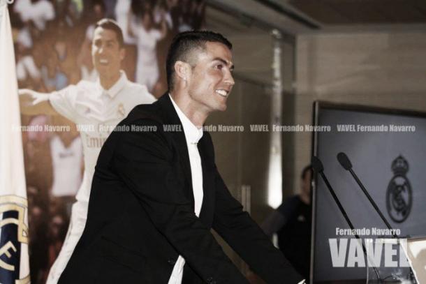 Cristiano Ronaldo en el acto de renovación con el Real Madrid hasta 2021 | Foto: Fernando Navarro (VAVEL).