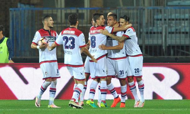 Esulta il Crotone ad Empoli, dopo il gol del momentaneo pareggio - Foto Getty Images