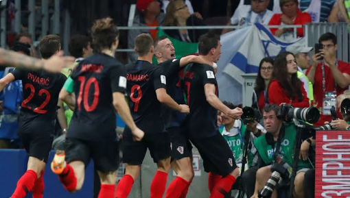 Los croatas festejando el gol de Mandzukic | Foto: FIFA