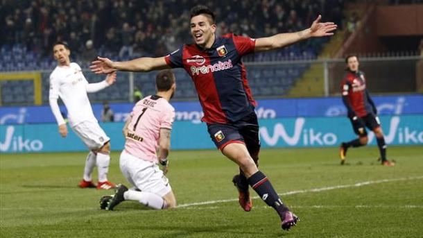 Simeone festeggia la sua prima rete siglata contro il Palermo. | eurosport.com