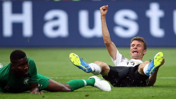 Muller celebra el 2-0. Fuente: dfb.de