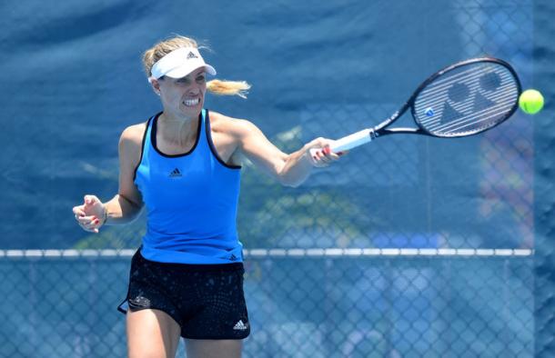 Kerber practicing in Brisbane/Photo: Bradley Kanaris