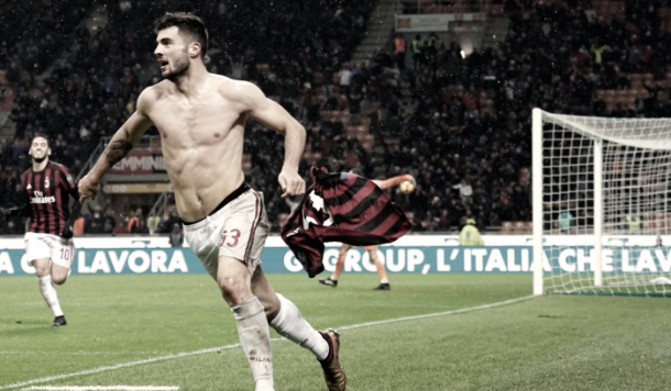 Cutrone celebra el gol de la victoria ante el Inter | Foto: AC Milan