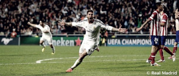 Sergio Ramos tras anotar el gol de la décima I Foto: Real Madrid