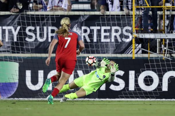 Sabrina D'Angelo has two shutouts in two games in 2017. Source: North Carolina Courage