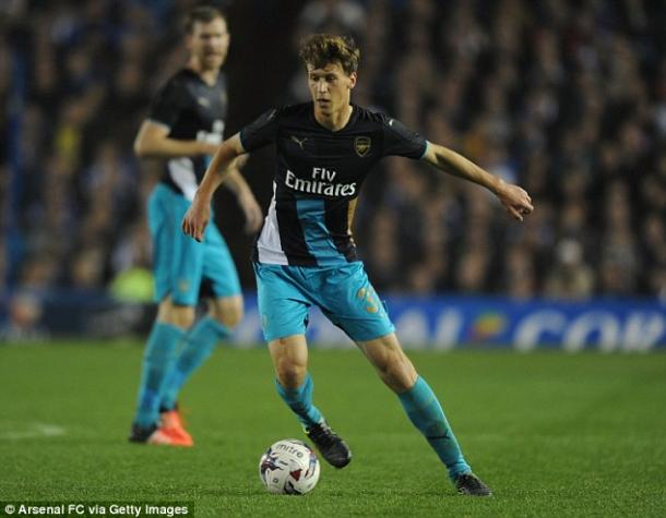 Bielik appearing in the Capital One Cup. | Source: Getty