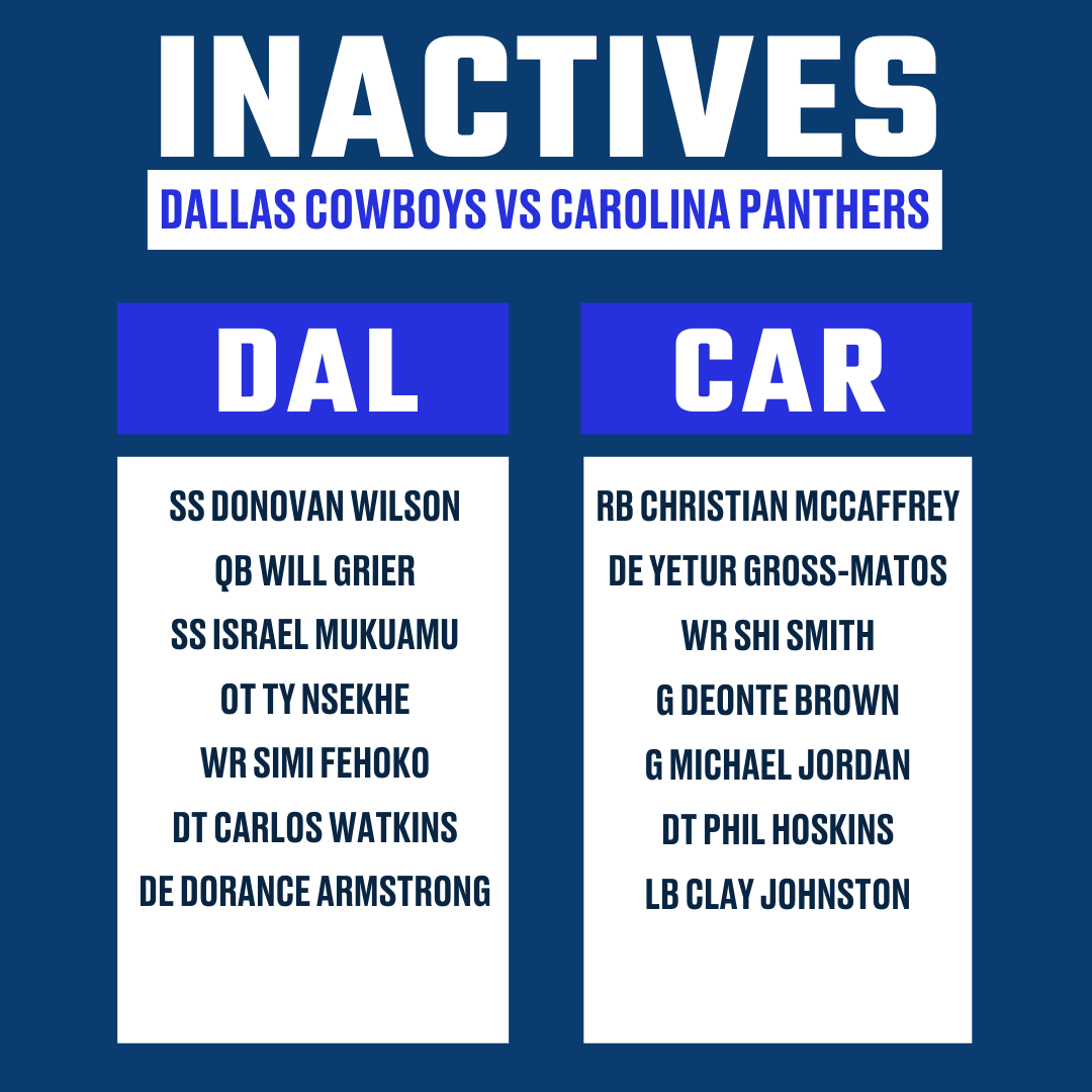 ✭ The Dallas Cowboys vs Carolina Panthers