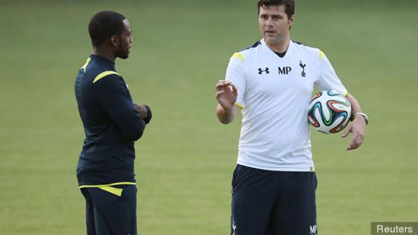 Rose pictured with 'father figure' Pochettino (photo: Reuters)