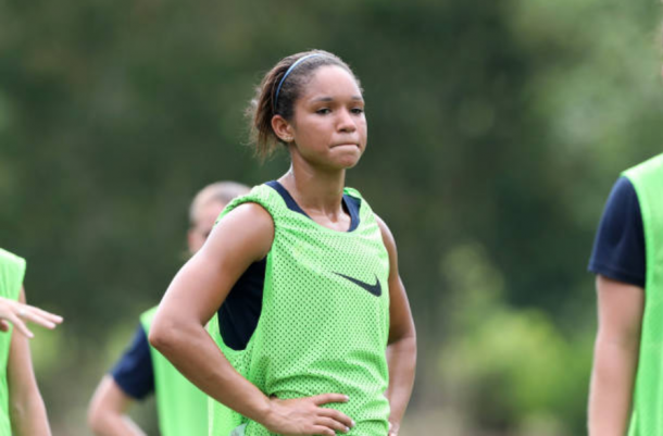 Forward Darian Jenkins spent her first season in the NWSL rehabbing an old injury, but she is making the most of her first preseason action. | Photo: Andy Mead - YCJ/Icon Sportswire via Getty Images