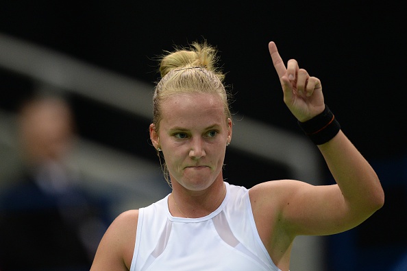 Hogenkamp when she won against Kuznetsova | Photo: Darya Isaeva/Anadolu Agency/Getty Images