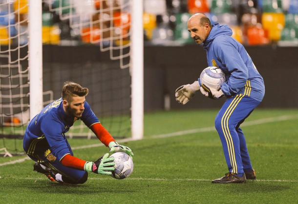 David De Gea had an eventful night. Photo credit: @D_DeGea/Twitter
