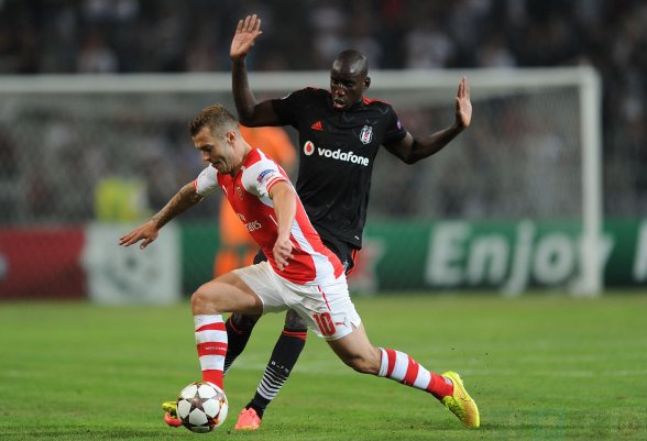 Demba Ba (far right) was certainly a handful for Arsenal to contend with, when at Besiktas in the following campaign. | Photo: Getty Images