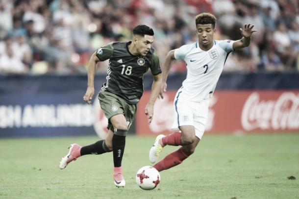 Imagen del partido Alemania vs Inglaterra, semifinal del Europeo sub-21 de Polonia 2017 | Foto: UEFA