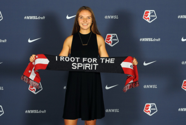 Schuyler DeBree became a member of the Spirit with the first selection of the second round in the 2018 NWSL College Draft. | @WashSpirit