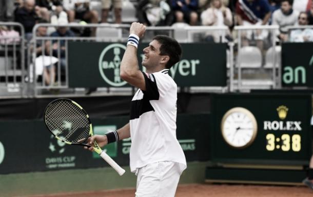 Delbonis durante la Copa Davis 2016. Foto: zimbio.com