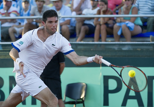 Delbonis representing Argentina in a Davis Cup tie against Brazil (Photo by Alejandro Pagni / Source : Getty Images)
