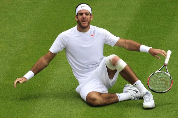 Del Potro en Wimbledon. Foto: wimbledon.com