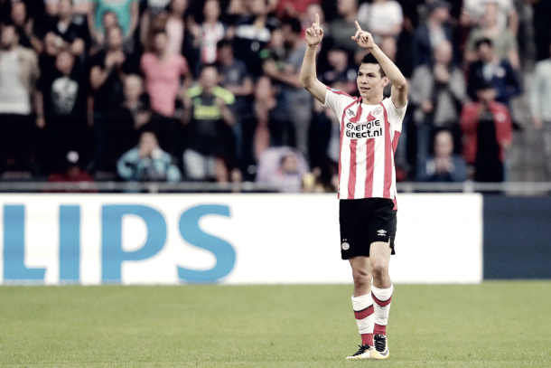 Lozano fue el mejor en un gran partido. Foto: PSV