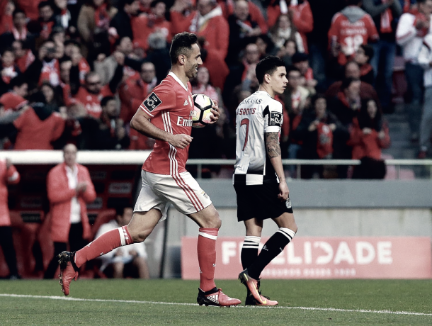 Jonas tras el 2-3. Foto: SL Benfica.