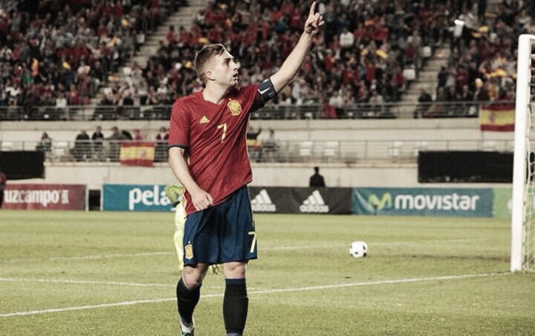 Gerard Deulofeu scored his 14th goal in 26 appearances for Spain's Under-21 side on Monday. | Photo: Liverpool Echo