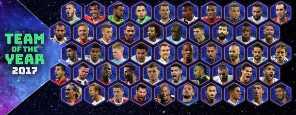 Todos os selecionados | Foto: Divulgação/Uefa