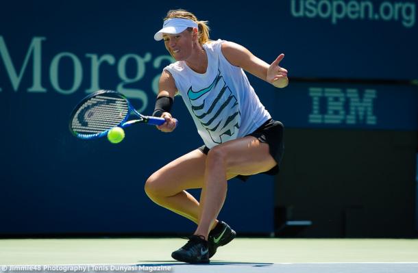 Sharapova practicing at the US Open (Jimmie48 Photography)