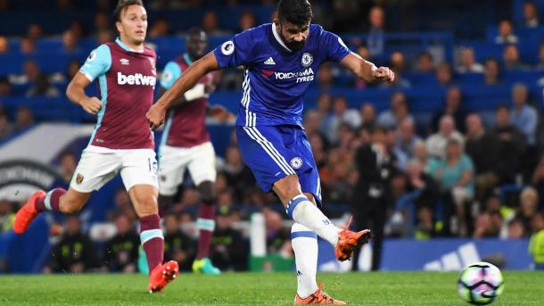 Il destro decisivo di Diego Costa all'andata, www.premierleague.com