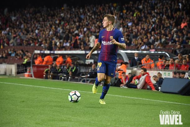 Lucas Digne en acción / Foto: Noelia Déniz (VAVEL.com)