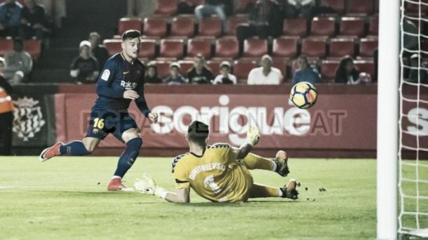 Dimitrievski evitó el gol de los visitantes en dos ocasiones con sus manos prodigiosas | Foto del Fútbol Club Barcelona