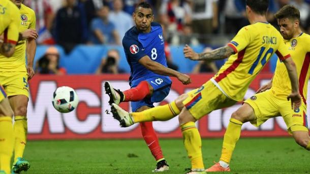 Above: Dimitri Payet in action for France in their 2-1 win over Romania | Photo: Sky Sports 