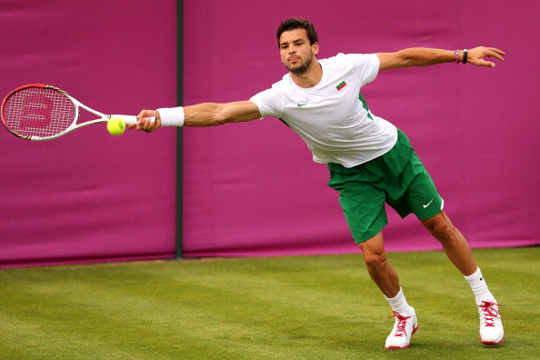 Dimitrov in his first round match at the Olympics against Kubot in 2012 (Photo by Clive Brunskill / Source : Getty Images)