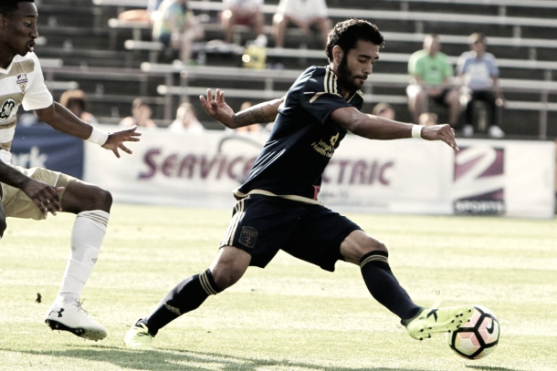 Real facing off against Louisville City FC. | Photo: Bethlehem Steel