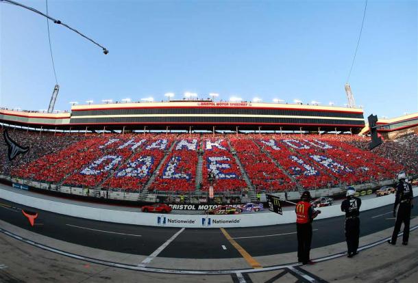 Bristol Motor Sppedway and the fans paid tribute to Dale Earnhardt Jr pre-race | Picture Credit: Matt Sullivan - Getty Images