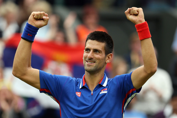 Djokovic at the London Olympics in 2012 representing Serbia (Photo by Clive Brunskill / Source : Getty Images)