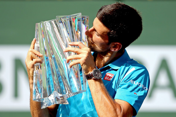 Djokovic is aiming for a sixth title in the Californian Desert (Photo by Matthew Stockman / Getty Images)