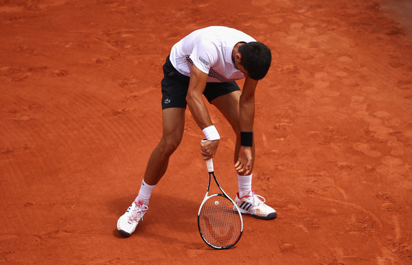 Djokovic looked like a defeated champion with no answers in his quarterfinal loss to Thiem in Paris (Photo by Clive Brunskill / Getty)