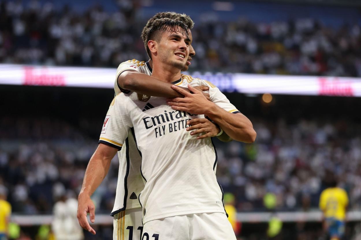 Brahím celebrando su gol / Fuente : Real Madrid