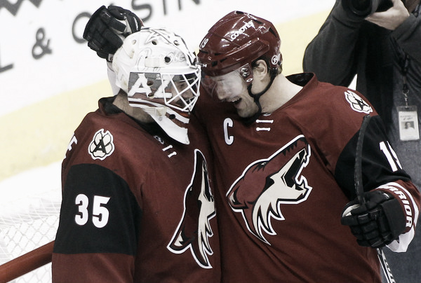 Louis Domingue hopes to be celebrating a victory against the Colorado Avalanche. Source: Ralph Freso/Getty Images North America)