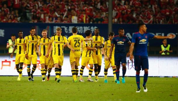 Dortmund beat Man Utd 4-1 in China last week (photo; Getty)