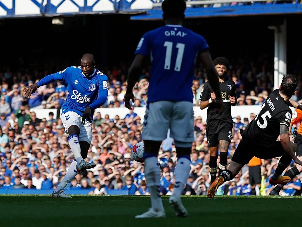 Doucouré y un gol que significó la permanencia para el Everton | Foto: Premier League
