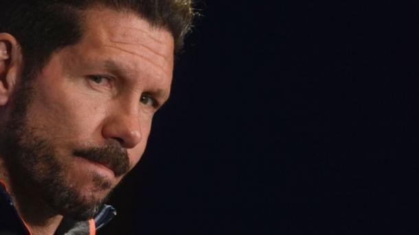 Diego Simeone faces the press. Photo: ESPN