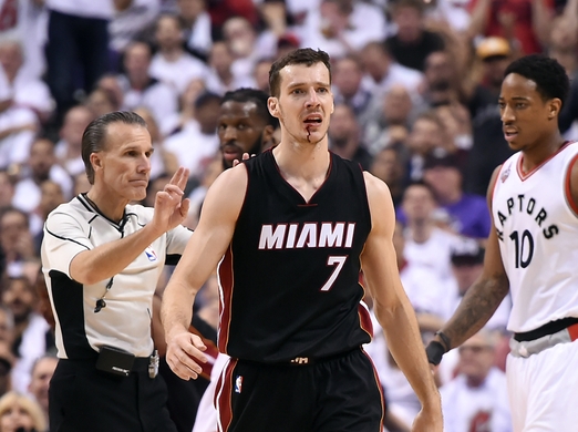 Goran Dragic took a beating in the Miami Heat's loss on Thursday night. | Photo: USA Today Sports