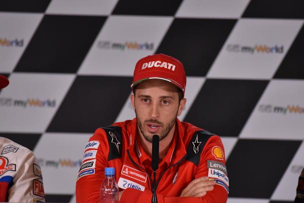 El italiano, durante la rueda de prensa. Imagen: MotoGP