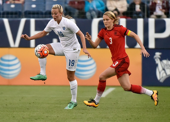 Toni Duggan scored England's only goal | Photo: Frederick Breedon