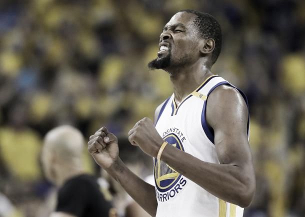 Kevin Durant was named Finals MVP. Photo: Marcio Jose Sanches/AP Photo. 