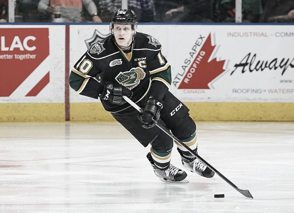 Dvorak scored 52 goals in the OHL, and helped the London Knights win the OHL Memorial Cup. (Photo by Claus Andersen/Getty Images) 