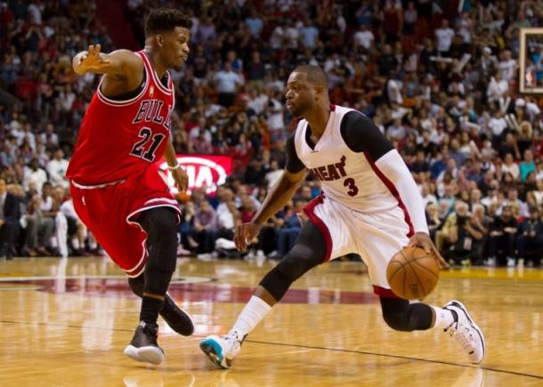 Dwyane Wade, Rajon Rondo and Jimmy Butler. Will those names lift the Chicago Bulls to a playoff spot this upcoming season? Photo: Steve Mitchell/USA TODAY Sports