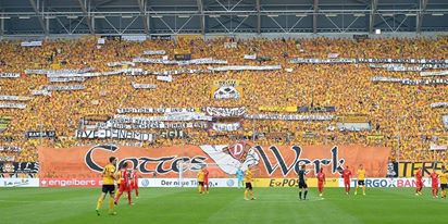 Dresden fans were defiant ahead of their DFB-Pokal first-round tie against RB Leipzig. | Image credit: imago